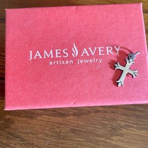 James Avery retired Fluer De lis cross charm/pendant